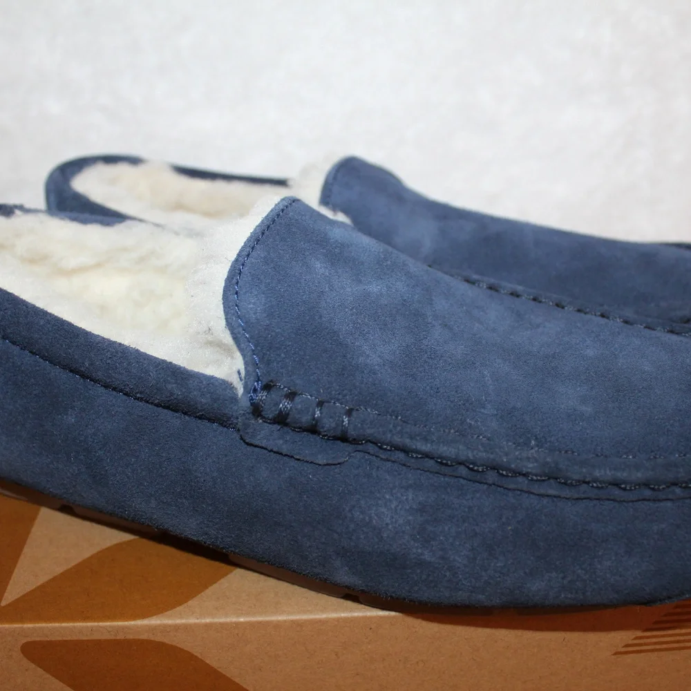 UGG KOOLABURRA SUEDE FUR‎ SLIPPERS BLUE NEW!
